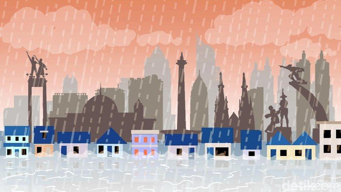 Banjir Jakarta Menerjang 54 RT, Air Mencapai 160 Cm!