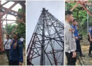Pencuri Kabel Lampung Terpaksa Panjat Tower Setinggi Puluh Meter
