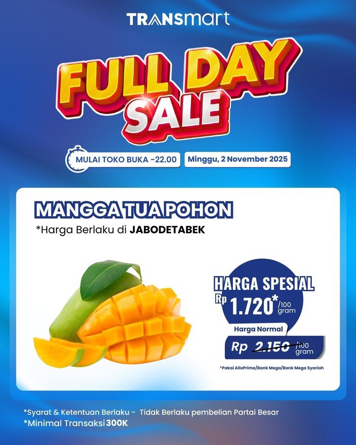 Manfaatkan Transmart Full Day Sale untuk Investasi Hidup Sehat dengan Buah Mangga