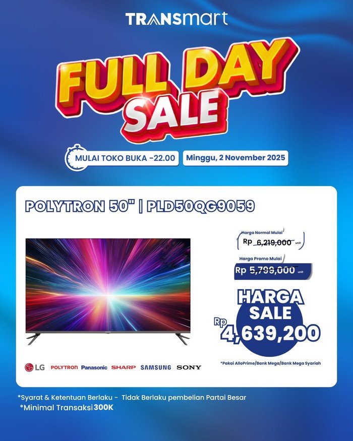 Manfaatkan Promo Transmart Full Day Sale untuk Investasi Hemat dalam TV LED