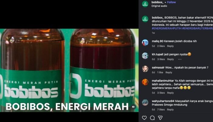 Viral! BBM Bobibos RON 98: Benarkah dari Nabati?