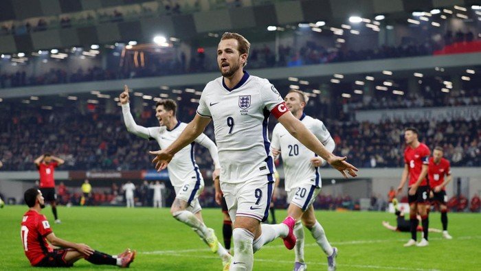 **Albania Vs Inggris: 2 Gol Kane Pastikan Three Lions Sempurna!**