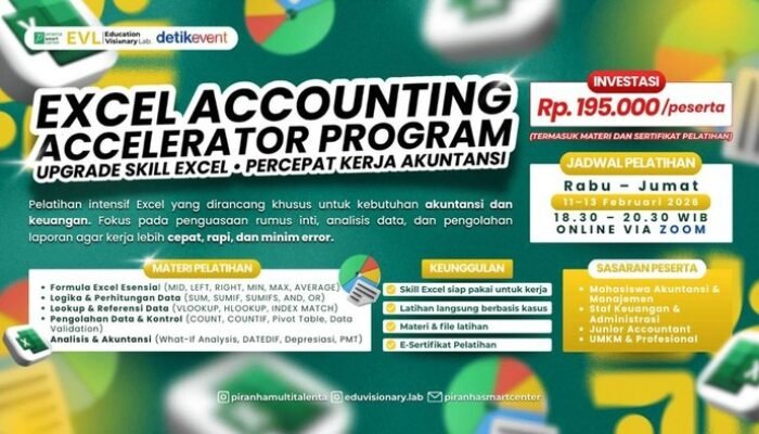 Pelatihan Excel Akuntansi Intensif untuk Staf Keuangan dan Mahasiswa – Update 4