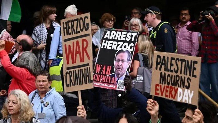 Ribuan Orang Demo di Australia, Demostrasi Besar Lawan Kunjungan Presiden Israel