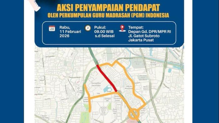 Guru Madrasah Demo di DPR, Polisi Siapkan Rekayasa Lalin Hari Ini