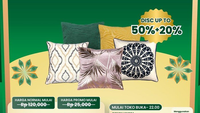 **Sarung Bantal Sofa Cuma Rp 20 Ribu, Buruan ke Transmart Full Day Sale!**