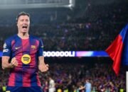 **Lewandowski Patahkan Rekor Messi, Dukung Barcelona Lolos ke Perempatfinal**